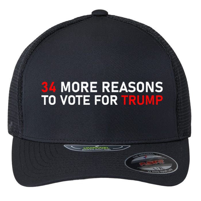 34 More Reasons To Vote For Trump Flexfit Unipanel Trucker Cap