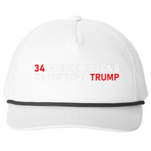 34 More Reasons To Vote For Trump Snapback Five-Panel Rope Hat