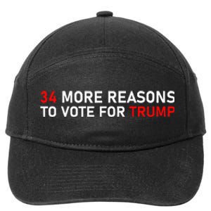 34 More Reasons To Vote For Trump 7-Panel Snapback Hat