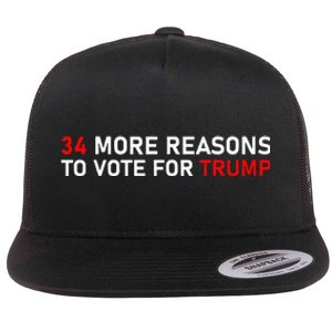 34 More Reasons To Vote For Trump Flat Bill Trucker Hat