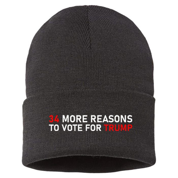 34 More Reasons To Vote For Trump Sustainable Knit Beanie