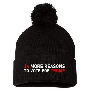 34 More Reasons To Vote For Trump Pom Pom 12in Knit Beanie