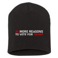 34 More Reasons To Vote For Trump Short Acrylic Beanie