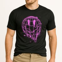 3D Melting Smiley Emoji Cooling Performance Crew T-Shirt