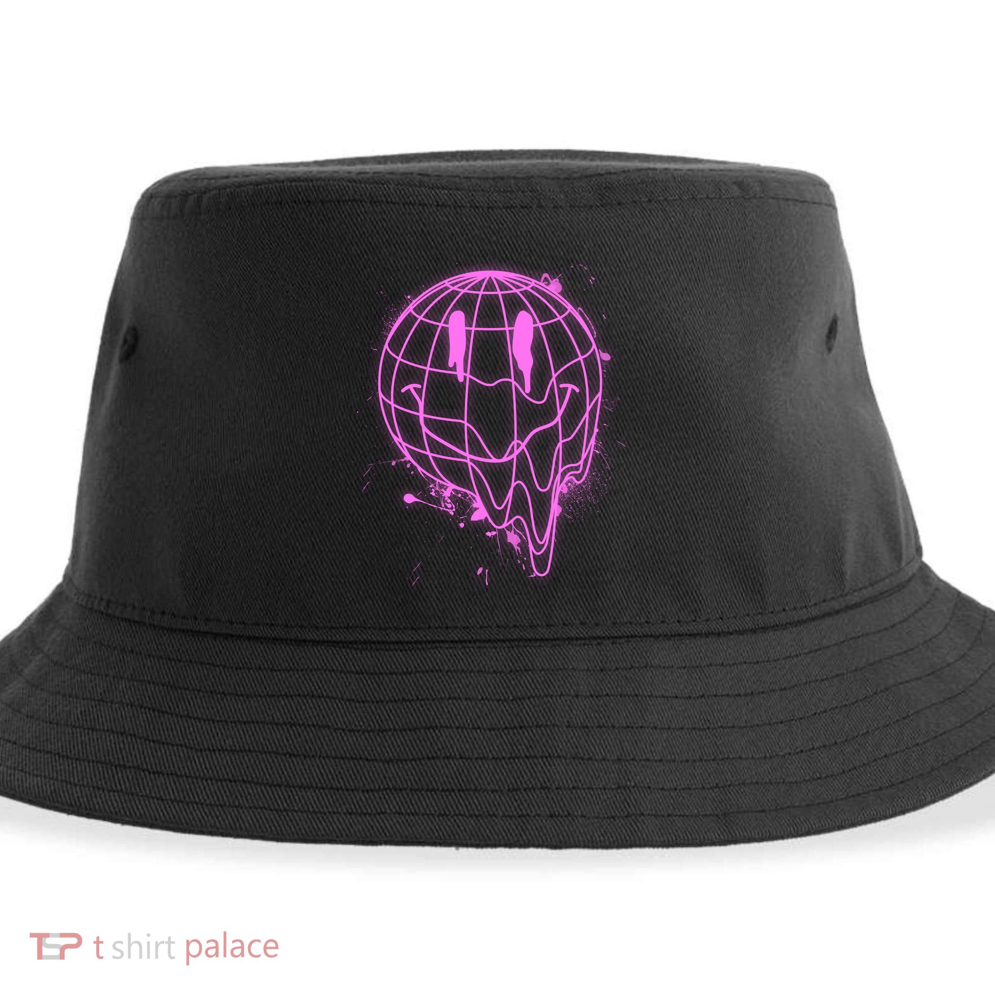 3D Melting Smiley Emoji Sustainable Bucket Hat