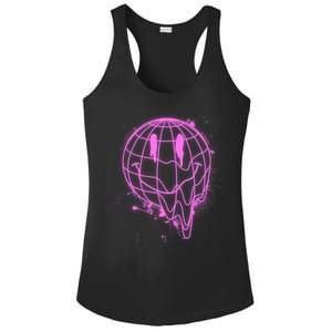 3D Melting Smiley Emoji Ladies PosiCharge Competitor Racerback Tank