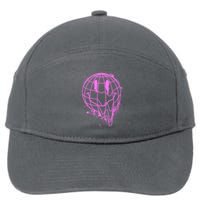 3D Melting Smiley Emoji 7-Panel Snapback Hat