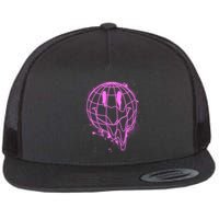 3D Melting Smiley Emoji Flatbill Hat