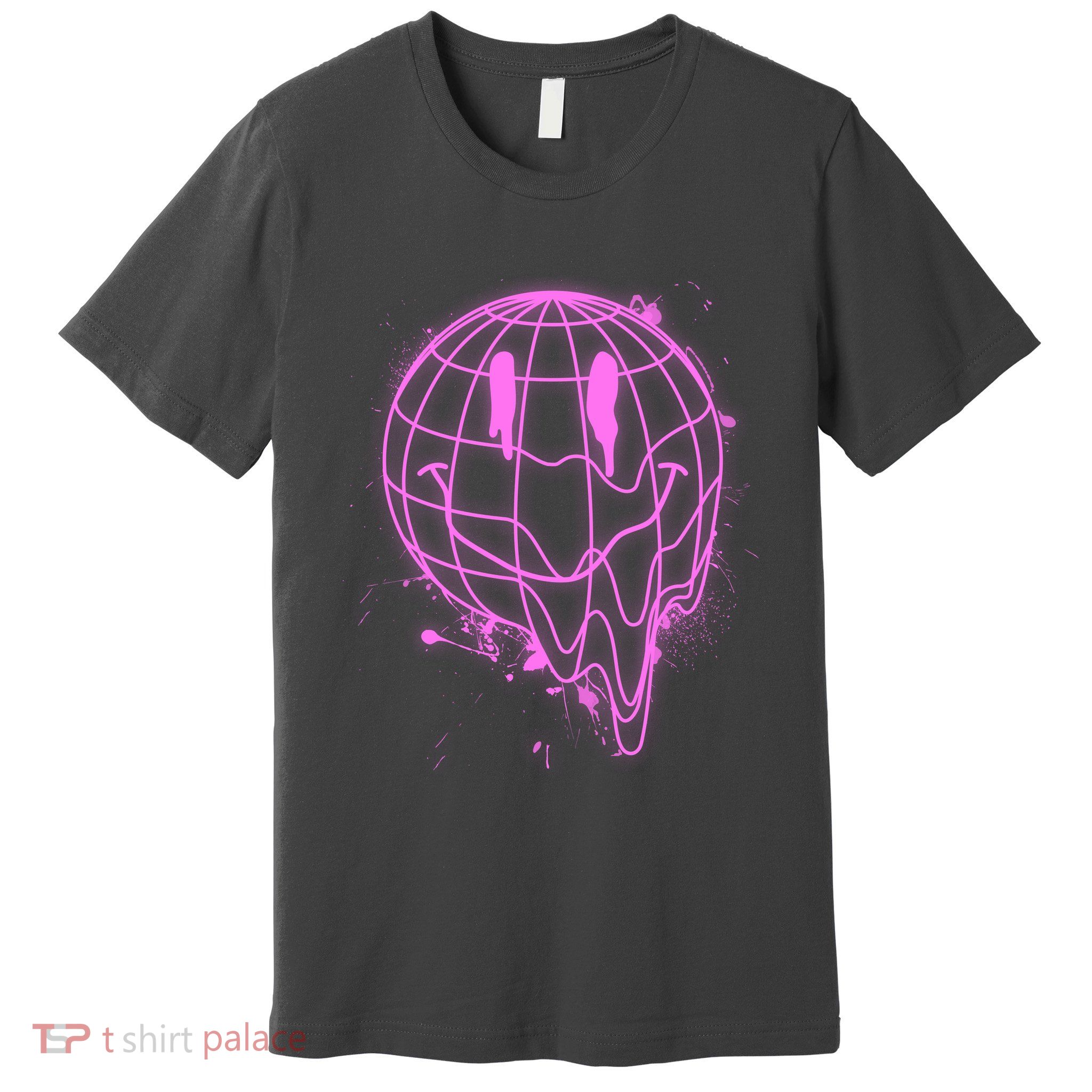 3D Melting Smiley Emoji Premium T-Shirt