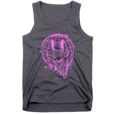 3D Melting Smiley Emoji Tank Top
