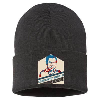 31 March Si Se Puede I Cesar Chavez Day Sustainable Knit Beanie