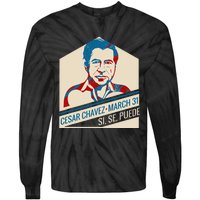 31 March Si Se Puede I Cesar Chavez Day Tie-Dye Long Sleeve Shirt