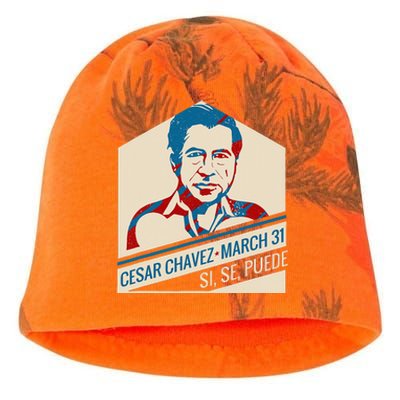 31 March Si Se Puede I Cesar Chavez Day Kati - Camo Knit Beanie