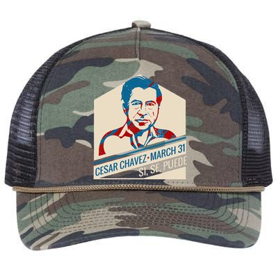 31 March Si Se Puede I Cesar Chavez Day Retro Rope Trucker Hat Cap