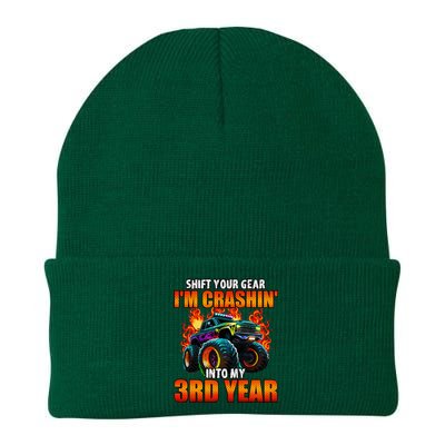 3rd Monster Truck Birthday Party Birthday Knit Cap Winter Beanie