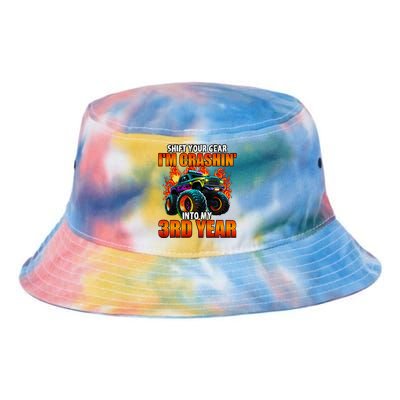 3rd Monster Truck Birthday Party Birthday Tie Dye Newport Bucket Hat