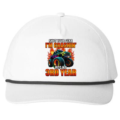 3rd Monster Truck Birthday Party Birthday Snapback Five-Panel Rope Hat