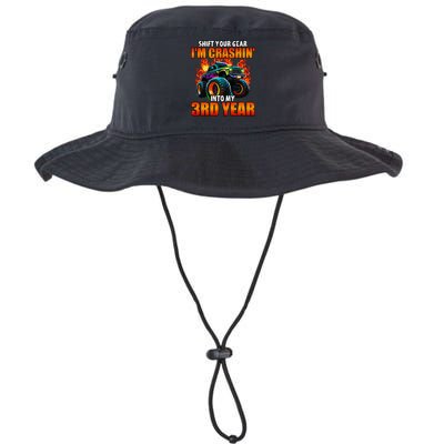 3rd Monster Truck Birthday Party Birthday Legacy Cool Fit Booney Bucket Hat