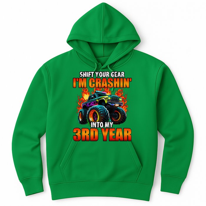 3rd Monster Truck Birthday Party Birthday Hoodie