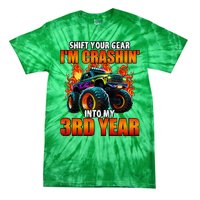 3rd Monster Truck Birthday Party Birthday Tie-Dye T-Shirt