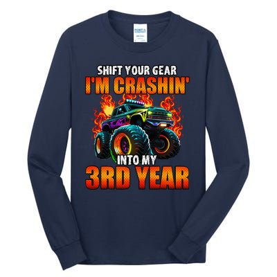 3rd Monster Truck Birthday Party Birthday Tall Long Sleeve T-Shirt