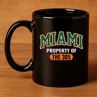 305 Miami Vibes Urban Style Miami Beach 11oz C Handle Ceramic Mug