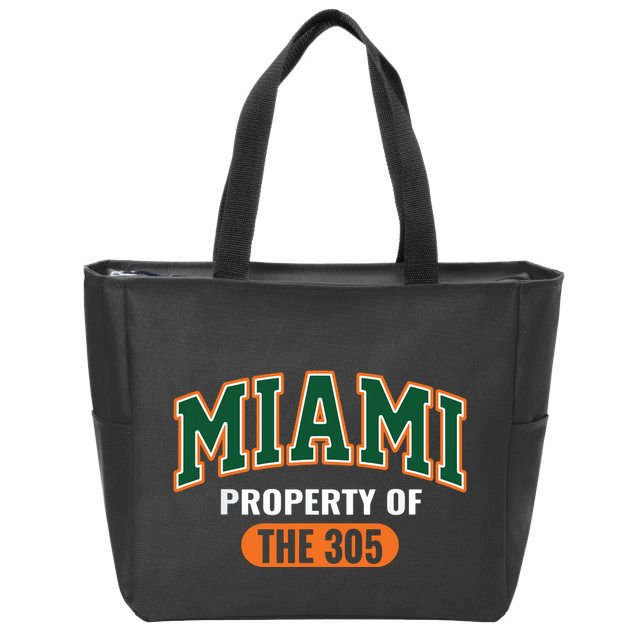 305 Miami Vibes Urban Style Miami Beach Zip Tote Bag