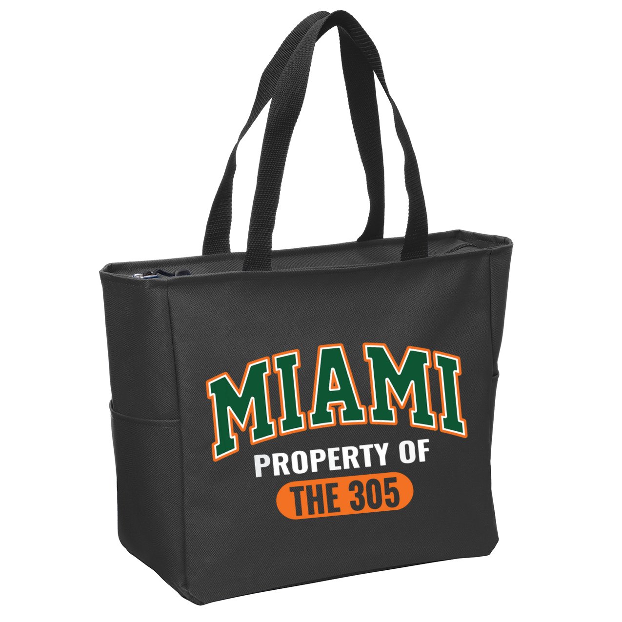 305 Miami Vibes Urban Style Miami Beach Zip Tote Bag