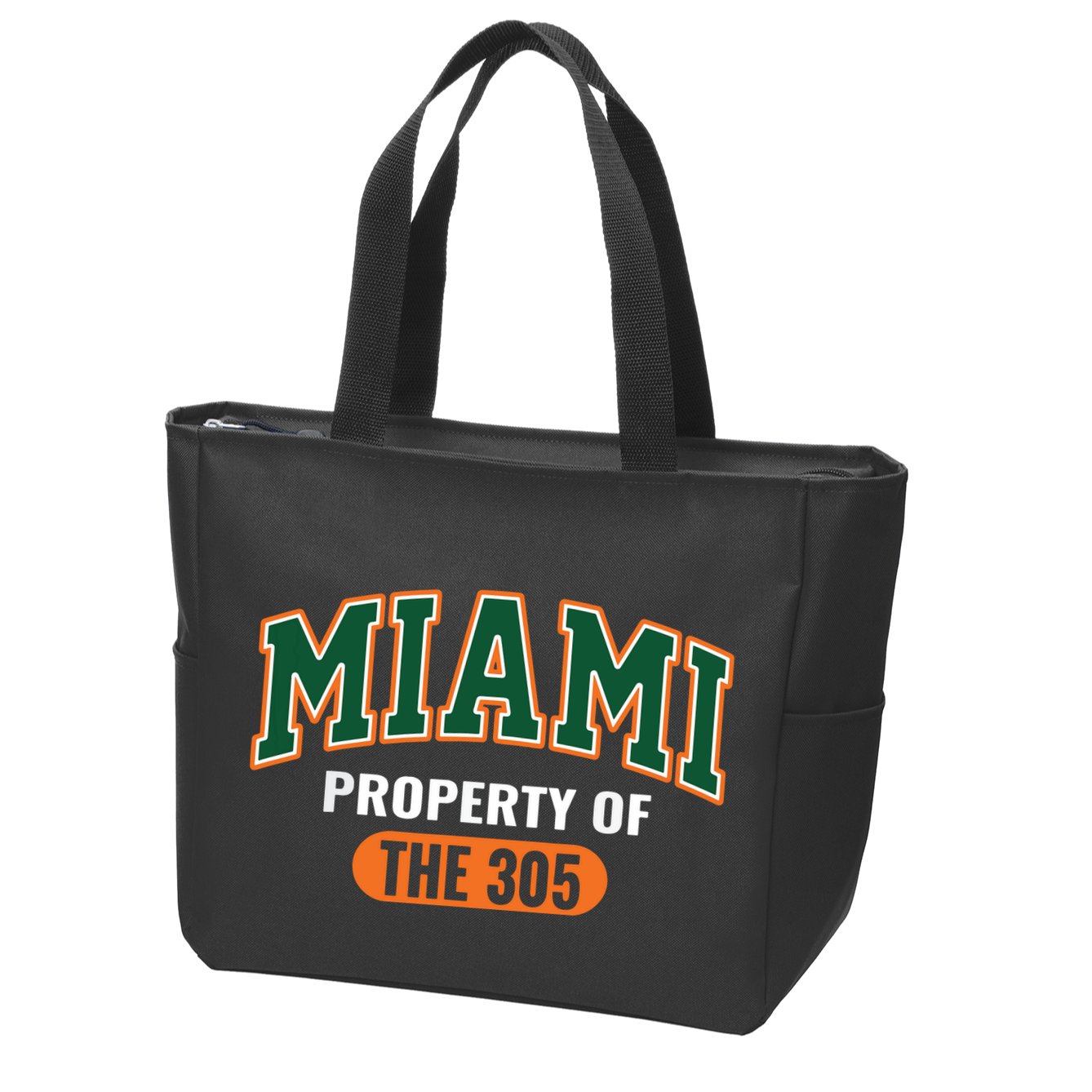 305 Miami Vibes Urban Style Miami Beach Zip Tote Bag