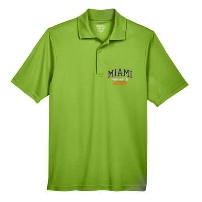 305 Miami Vibes Urban Style Miami Beach Graphic Design Men's Origin Performance Piqué Polo