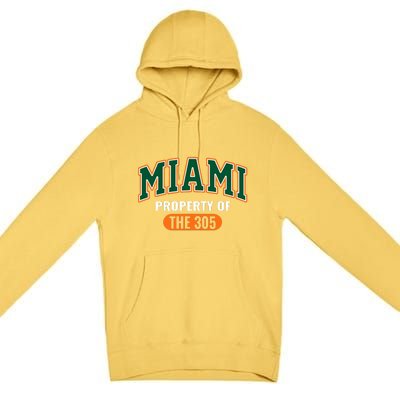 305 Miami Vibes Urban Style Miami Beach Graphic Design Premium Pullover Hoodie