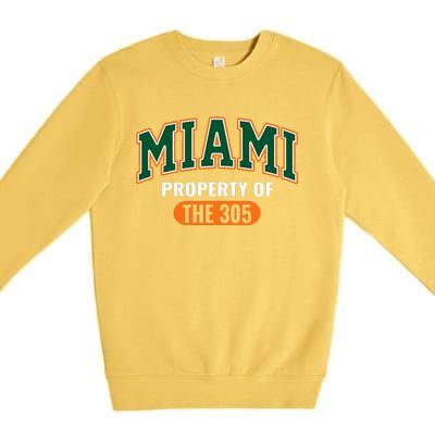 305 Miami Vibes Urban Style Miami Beach Graphic Design Premium Crewneck Sweatshirt