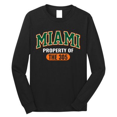 305 Miami Vibes Urban Style Miami Beach Graphic Design Long Sleeve Shirt