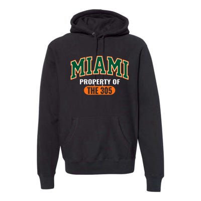 305 Miami Vibes Urban Style Miami Beach Graphic Design Premium Hoodie