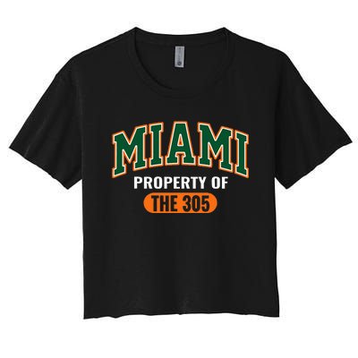 305 Miami Vibes Urban Style Miami Beach Women's Crop Top Tee