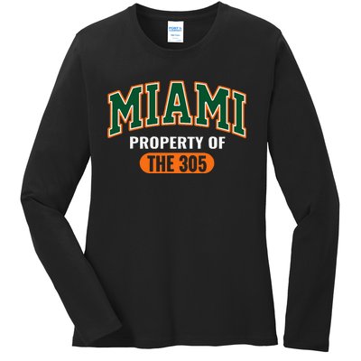 305 Miami Vibes Urban Style Miami Beach Ladies Long Sleeve Shirt