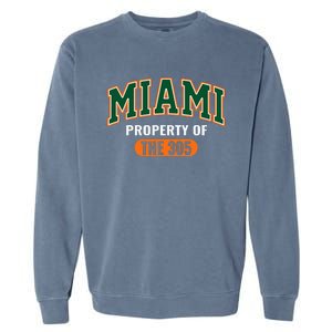 305 Miami Vibes Urban Style Miami Beach Garment-Dyed Sweatshirt