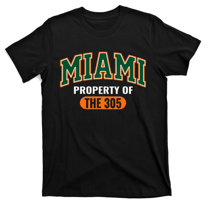 305 Miami Vibes Urban Style Miami Beach Graphic Design T-Shirt