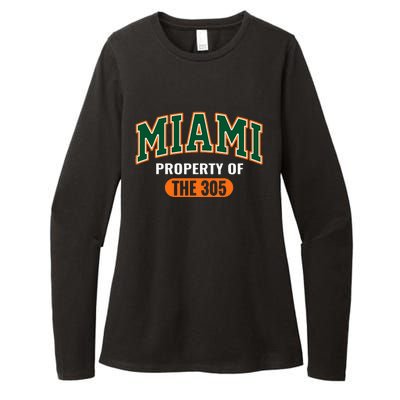 305 Miami Vibes Urban Style Miami Beach Graphic Design Womens CVC Long Sleeve Shirt