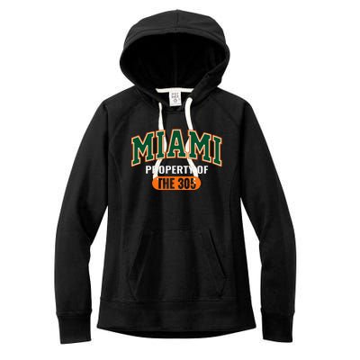 305 Miami Vibes Urban Style Miami Beach Graphic Design Women's Fleece Hoodie