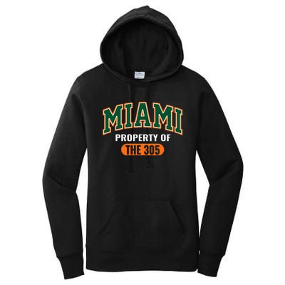 305 Miami Vibes Urban Style Miami Beach Graphic Design Women's Pullover Hoodie