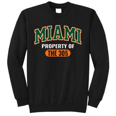 305 Miami Vibes Urban Style Miami Beach Graphic Design Tall Sweatshirt