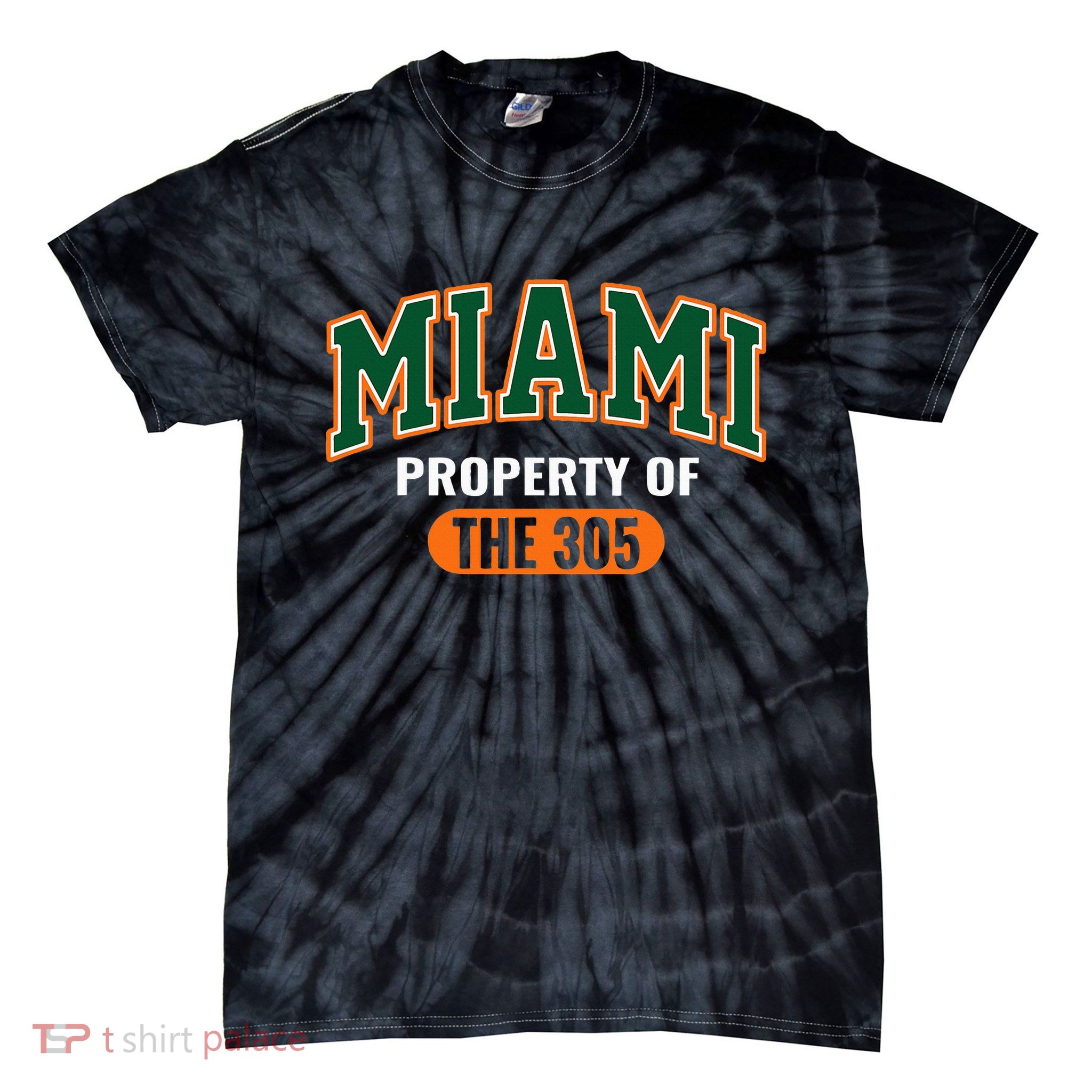 305 Miami Vibes Urban Style Miami Beach Design Tie-Dye T-Shirt