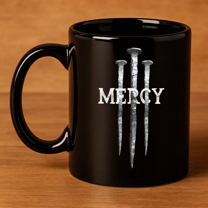 3 Nails Mercy Jesus S Christian 11oz C Handle Ceramic Mug