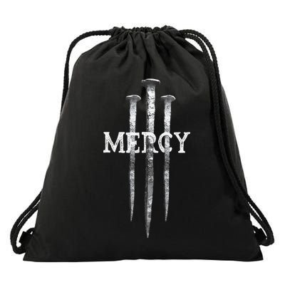 3 Nails Mercy Jesus S Christian Drawstring Bag