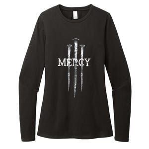 3 Nails Mercy Jesus S Christian Womens CVC Long Sleeve Shirt