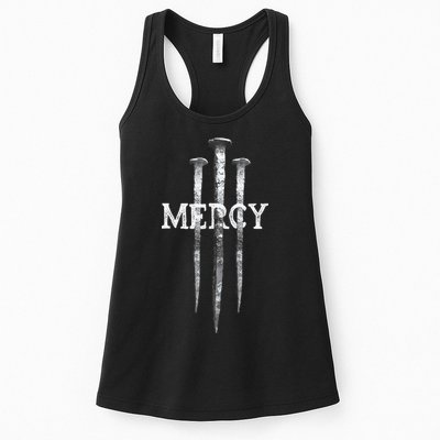3 Nails Mercy Jesus S Christian Womens Tank Top