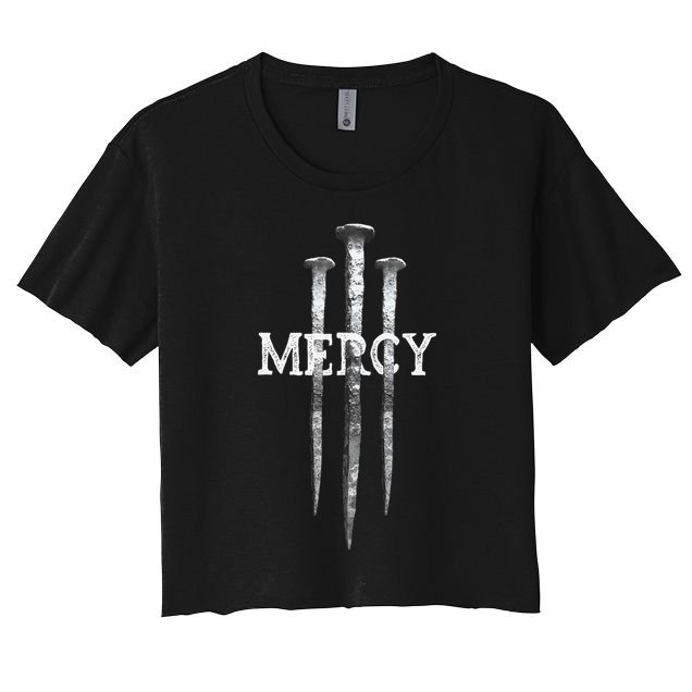 3 Nails Mercy Jesus S Christian Crop Top
