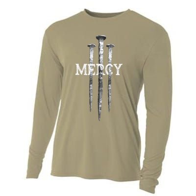 3 Nails Mercy Jesus S Christian Cooling Performance Long Sleeve Crew
