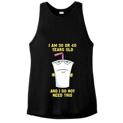 30 Or 40 (Remix) Ladies PosiCharge Tri-Blend Wicking Tank
